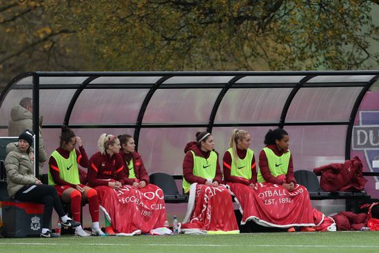 Liverpools Players Look On Bench During Editorial Stock Photo - Stock ...