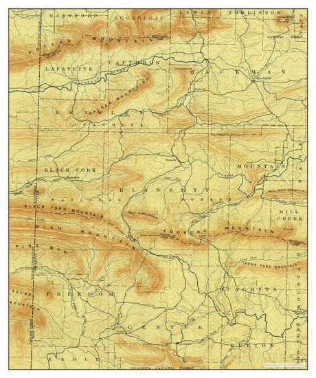 Usa Timeless Maps Poteau Mountain Arkansas Editorial Stock Photo ...