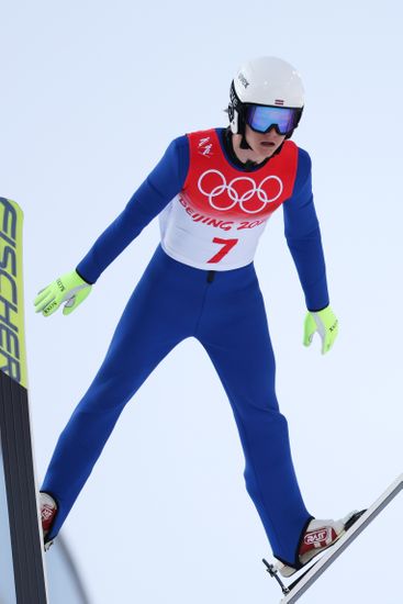 Markuss Vinogradovs Lat Nordic Combined Individual Editorial Stock