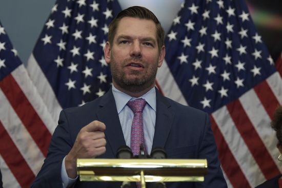 congressman-eric-swalwelldca-speaks-about-ukraine-editorial-stock-photo