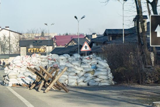Defend Antitank Obstacles Military Police Checkpoints Editorial Stock ...