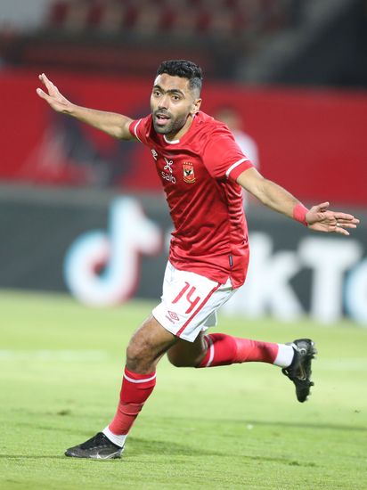 Al Ahly Player Hussein Elshahat Celebrates Editorial Stock Photo ...