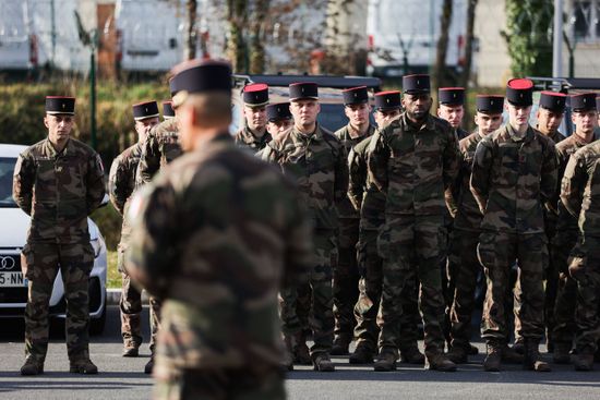 One Hundred Soldiers 126th Infantry Regiment Editorial Stock Photo