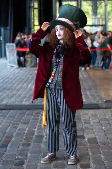 Cosplayer Dressed Hatman Alice Wonderland Attending Editorial Stock ...