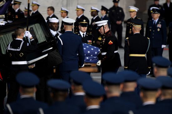 Casket Carrying Former President George Hw Editorial Stock Photo ...