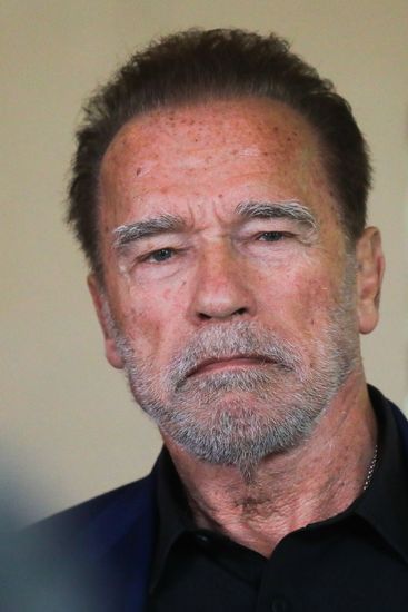 Arnold Schwarzenegger Pictured Auschwitz Jewish Center Editorial Stock