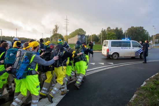 Illustration Picture Shows Start Largescale Blockade Editorial Stock ...