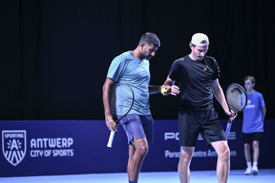 Indian Rohan Bopanna Dutch Matwe Middelkoop Editorial Stock Photo ...