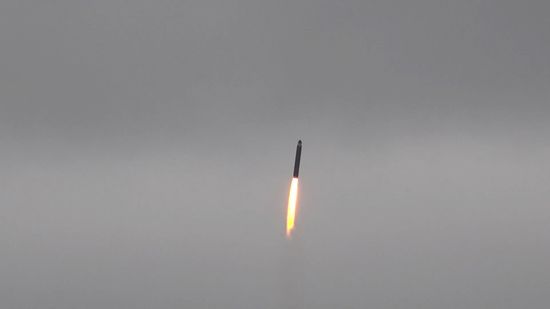 Sineva Ballistic Missile Launched By Nuclear Editorial Stock Photo ...