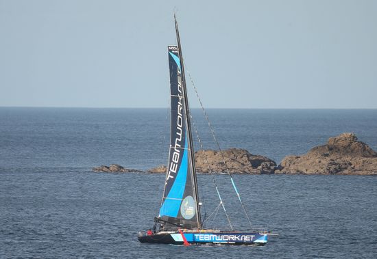Imoca Teamworknet Skipper Justine Mettraux During Editorial Stock Photo ...