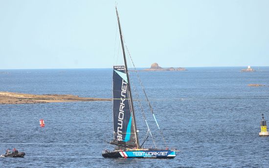 Imoca Teamworknet Skipper Justine Mettraux During Editorial Stock Photo ...