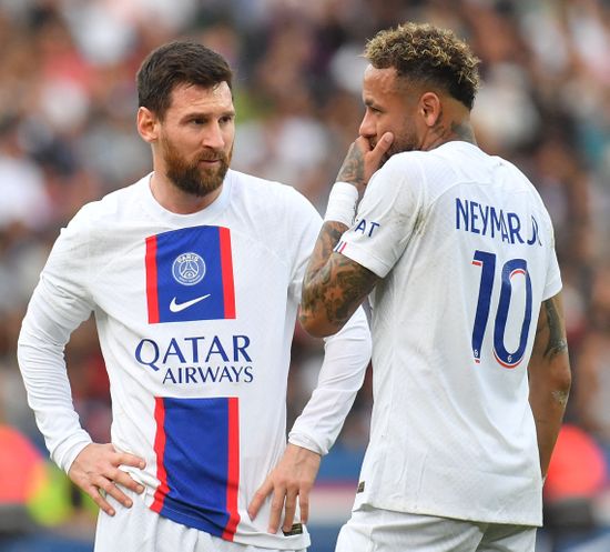 Paris Saintgermains Lionel Messi Neymar Jr Editorial Stock Photo ...