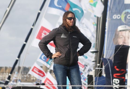 Imoca Teamworknet Skipper Justine Mettraux During Editorial Stock Photo ...