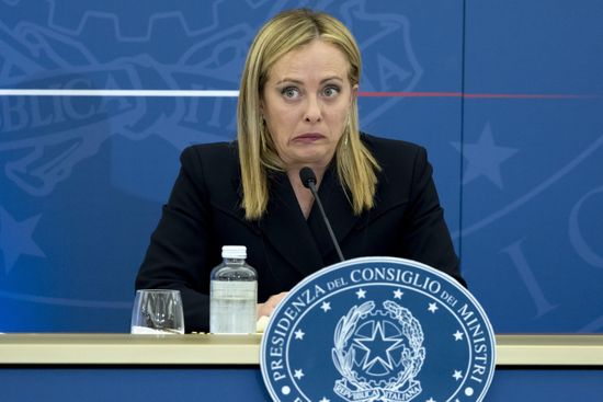 Italian Prime Minister Giorgia Meloni During Editorial Stock Photo ...