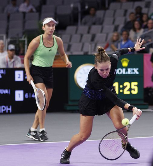 Veronika Kudermetova Russia R Elise Mertens Editorial Stock Photo