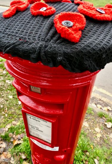 Poppy Post Box Topper Outside St Editorial Stock Photo - Stock Image ...
