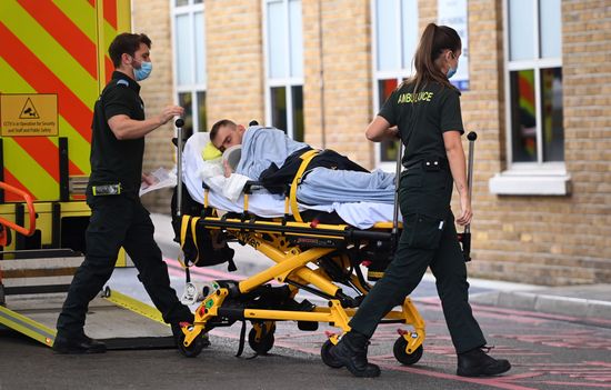 Nhs Ambulance Staff Outside Hospital London Editorial Stock Photo ...