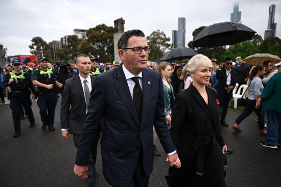 Victorian Premier Daniel Andrews Wife Catherine Editorial Stock Photo ...