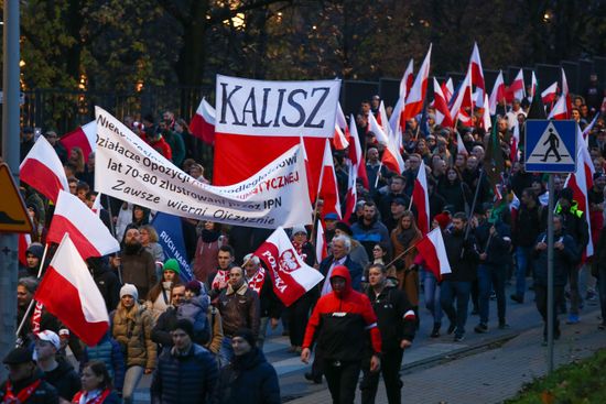 People March Flags During Celebration On Editorial Stock Photo - Stock ...