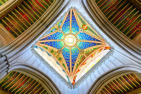 Colourful Architectural Dome Cupola Inside Temple Editorial Stock Photo ...