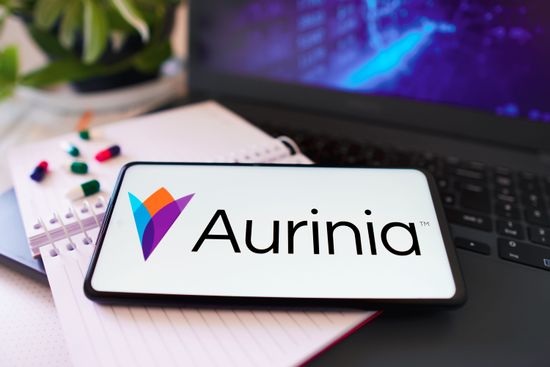 This Photo Illustration Aurinia Pharmaceuticals Logo Editorial Stock ...