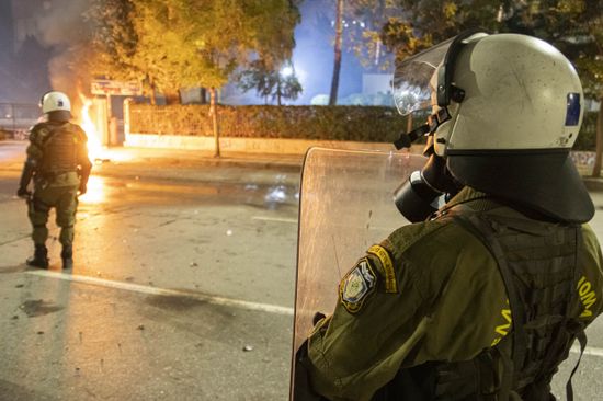 Close Riot Police Officer Outside University Editorial Stock Photo ...