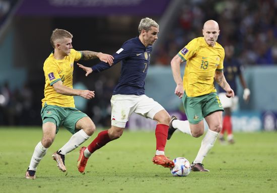 Riley Mcgree L Australia Antoine Griezmann Editorial Stock Photo ...