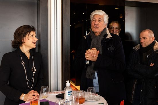 Maurice Levy Anne Gabrielle Heilbronner Womens Editorial Stock Photo