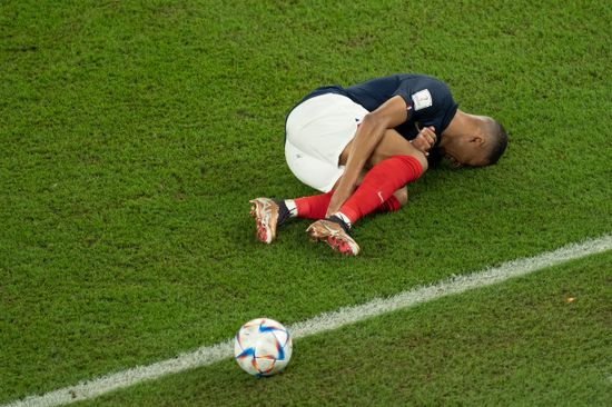 Kylian Mbappe L France Falls During Editorial Stock Photo - Stock Image ...