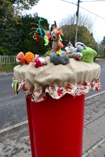 Nature Post Box Topper Complete Knitted Editorial Stock Photo - Stock ...
