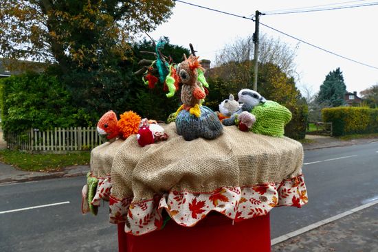 Nature Post Box Topper Complete Knitted Editorial Stock Photo - Stock ...