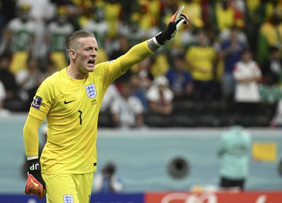 Jordan Pickford Goalkeeper England Gestures During Editorial Stock ...