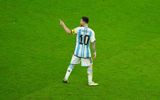 Lionel Messi Argentina Points Finger After Editorial Stock Photo ...