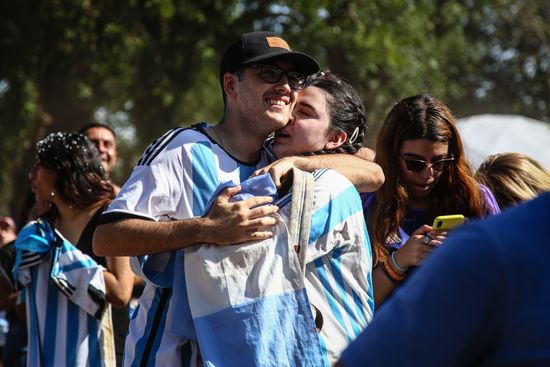 Couple Seen Hugging During Match Between Editorial Stock Photo - Stock ...