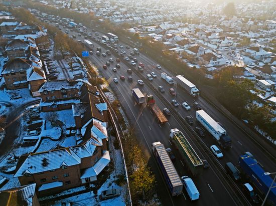 Heavy Traffic On A282 Dartford Kent Editorial Stock Photo - Stock Image ...