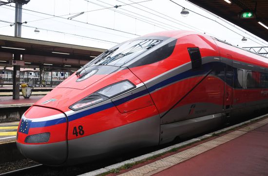 Frecciarossa Trenitalia Italian Highspeed Train Departing Editorial ...