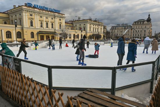 Ice Rink Next Old Railway Station Editorial Stock Photo - Stock Image ...