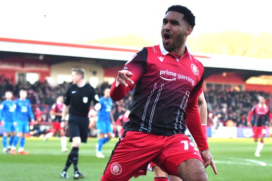 Jamie Reid Stevenage Fc Scores First Editorial Stock Photo - Stock ...