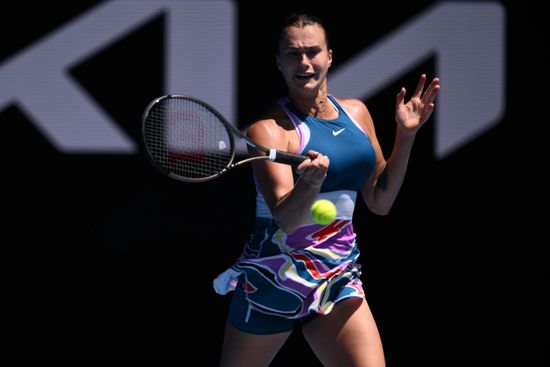 Aryna Sabalenka Action During Her Quarter Editorial Stock Photo - Stock