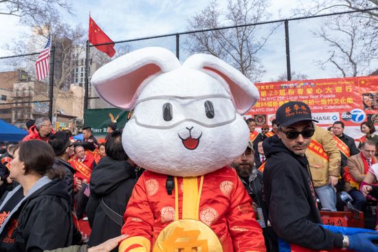 Rabbit Mascot Poses During Better Chinatown Editorial Stock Photo ...