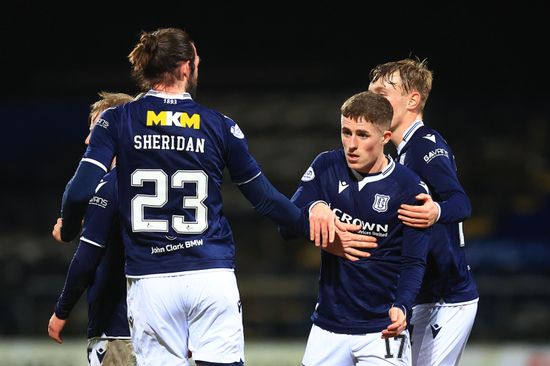 Luke Mccowan Dundee Congratulated After Scoring Editorial Stock Photo ...