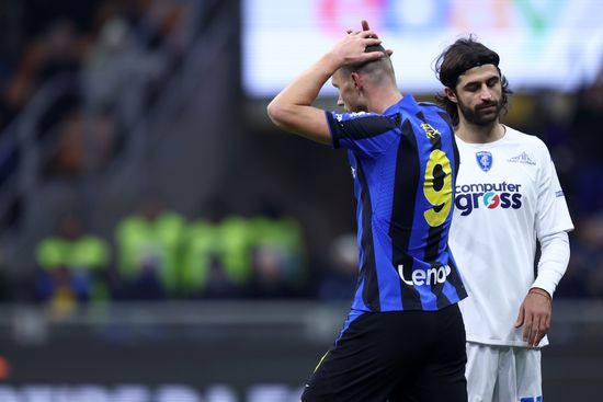 Edin Dzeko Fc Internazionale Looks Dejected Editorial Stock Photo 