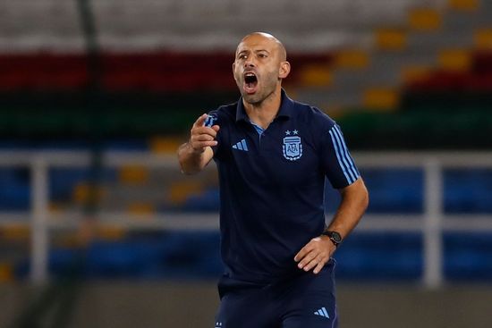 Javier Mascherano Head Coach Argentinam Reacts Editorial Stock Photo ...