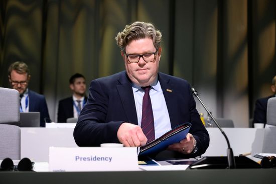 Swedens Minister Justice Gunnar Strommer During Editorial Stock Photo ...