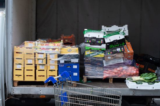 Delivery Vegetables Outside Shop Slough High Editorial Stock Photo ...