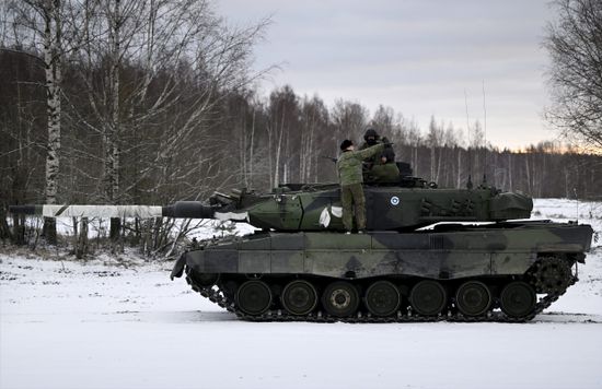 Main Battle Tank Leopard 2a6 Finnish Editorial Stock Photo - Stock ...