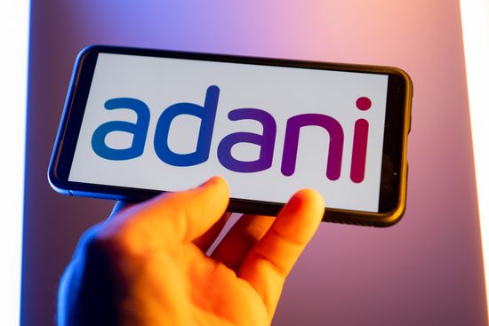 This Photo Illustration Adani Logo Seen Editorial Stock Photo - Stock ...