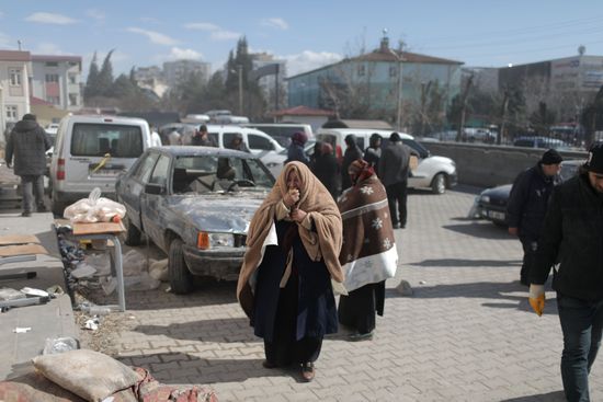 Women Cry Near Collapsed Building City Editorial Stock Photo - Stock ...