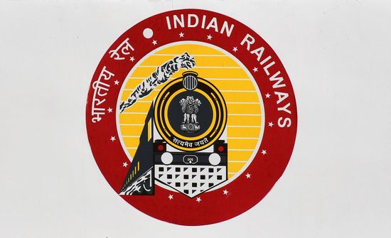 Indian Railway Logo Seen On Vande Editorial Stock Photo - Stock Image ...