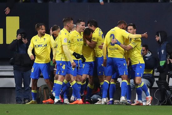 Cadiz Cfs Players Celebrate After Scoring Editorial Stock Photo - Stock ...